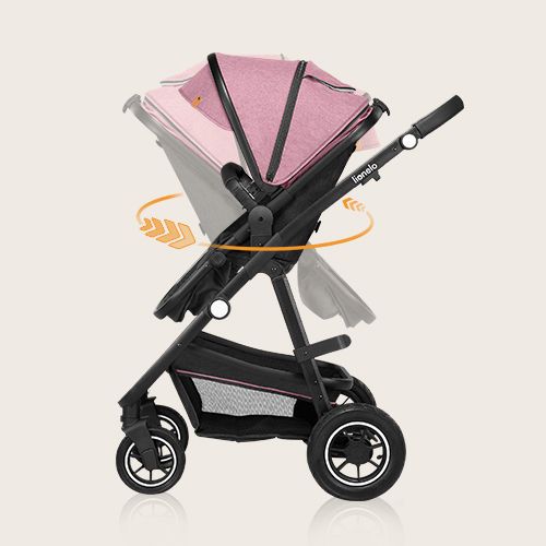lionelo Amber 2 w 1 Black Silver — Wózek wielofunkcyjny